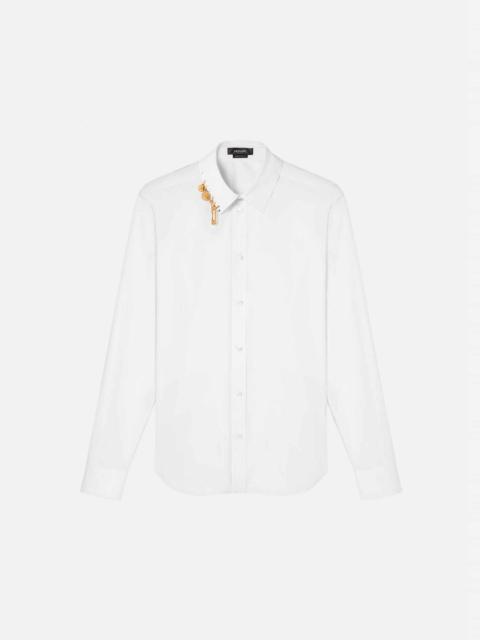 VERSACE Charm-Embellished Cotton Poplin Shirt