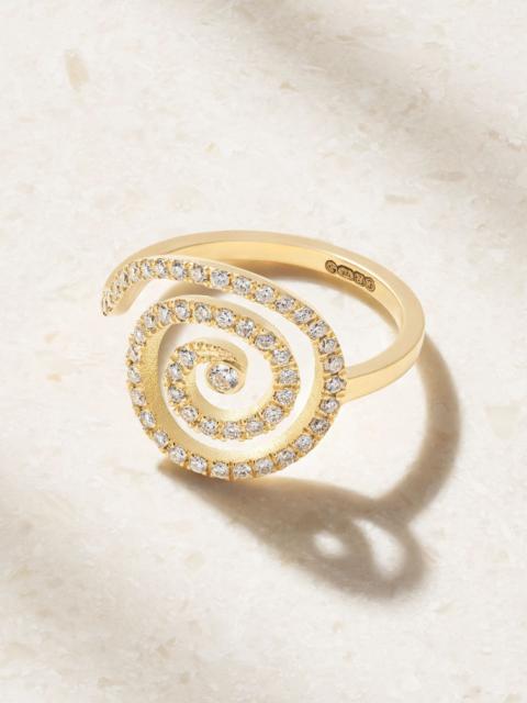 ILEANA MAKRI Spira 18-karat gold diamond ring Gold