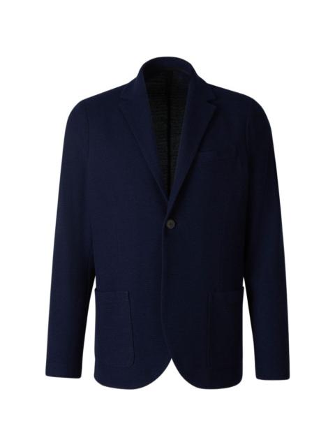 Harris Wharf London honeycomb knit two-button blazer