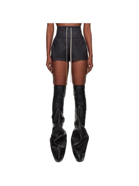 Rick Owens Black Concordians Boxing Shorts