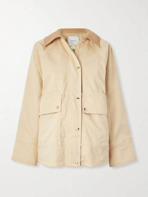 PATOU Wool-blend Trimmed Cotton-twill Jacket