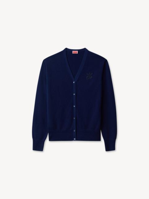 KENZO 'KENZO Double K' embroidered cardigan in wool cashmere