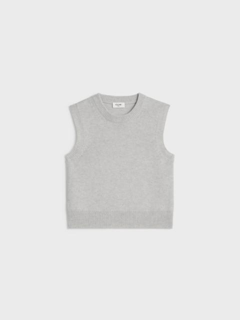 CELINE Triomphe tank top in heritage cashmere