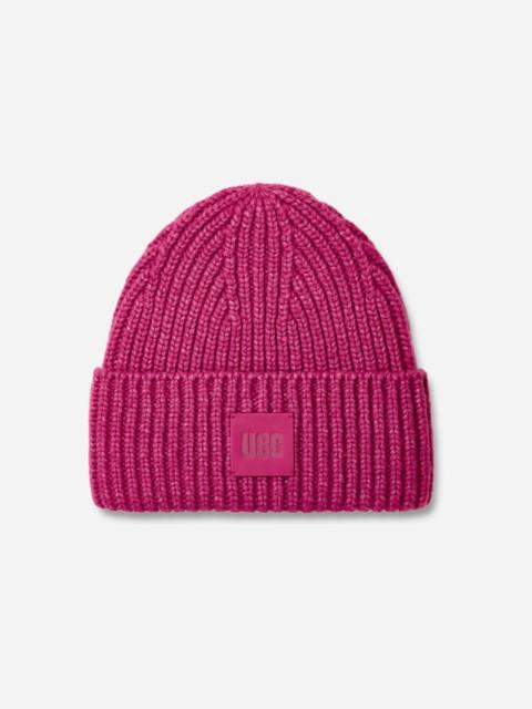 UGG ® Women's Chunky Rib Beanie Acrylic Blend in Chroma Pink