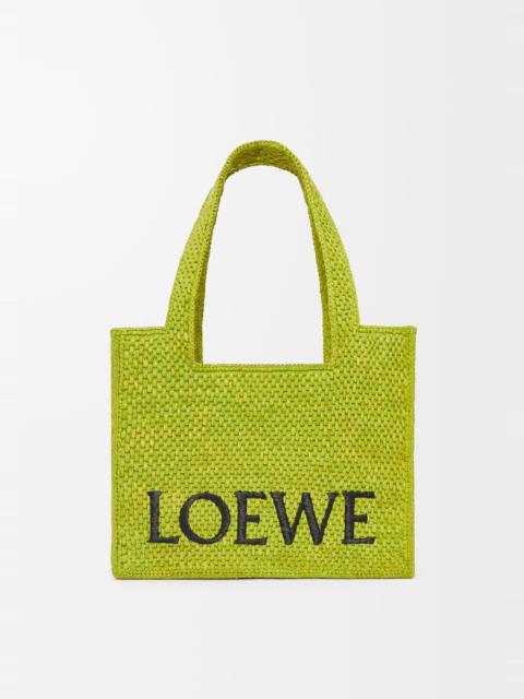 Medium LOEWE Font tote in raffia