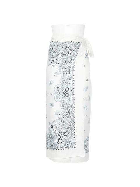 FERRAGAMO Ferragamo Gancini Paisley-print Pareo