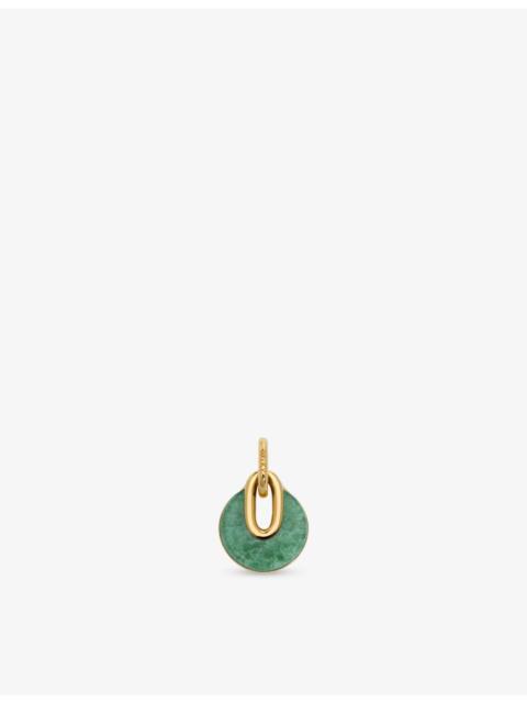 MONICA VINADER Kate Young Gemstone 18ct Yellow Gold Vermeil And Aventurine Gemstone Pendant Charm