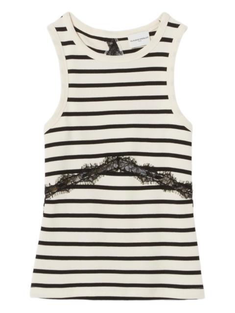 Claudie Pierlot striped lace-band tank top