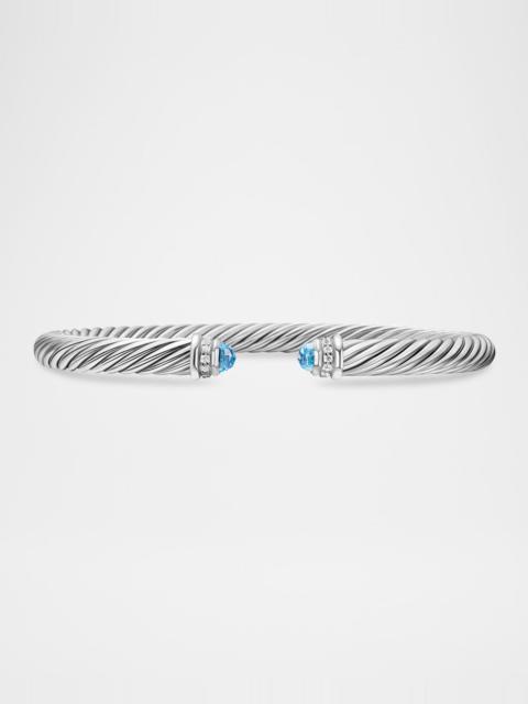 DAVID YURMAN Cable Bracelet with Diamonds in Silver, 5mm