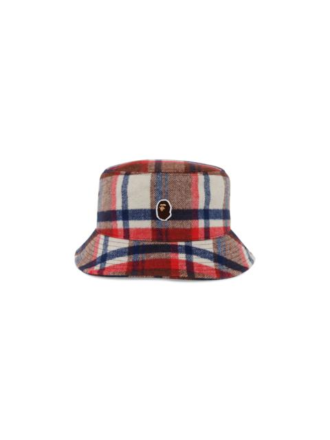 BAPE Check Hat 'Red'