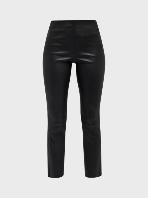 Vince Cropped Leather Leggings