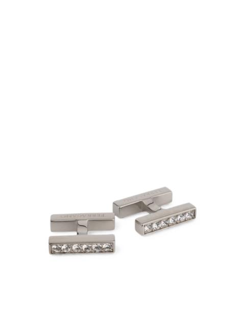 FERRAGAMO crystal embellished cufflinks