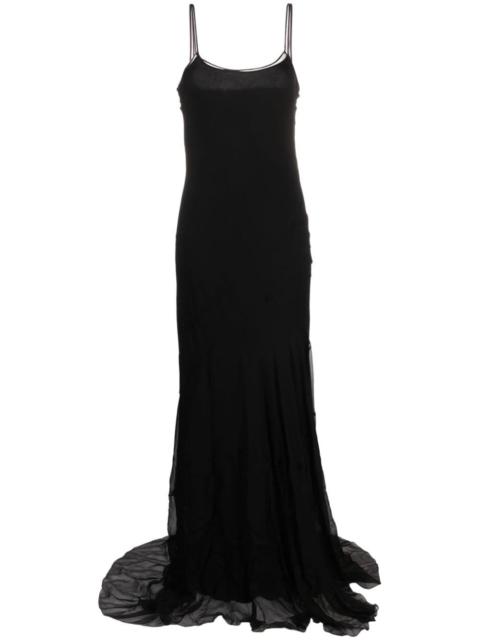 Moschino chiffon sleeveless maxi dress