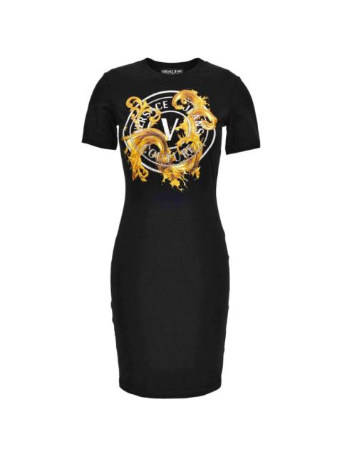 VERSACE JEANS COUTURE V-emblem dress