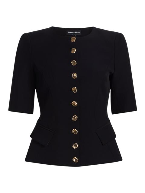 GENERATION LOVE Women's Adriana Crêpe Jacket - Black
