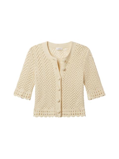 A.L.C. Simon Cotton Crochet Knit Cardigan