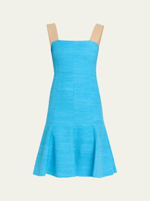 AKRIS Indian Silk Sleeveless Fit-&-Flare Dress