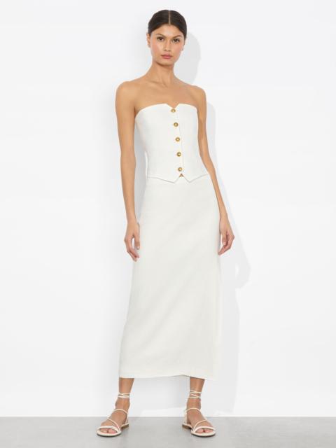 Alice + Olivia KELCEY STRAPLESS LINEN VEST
