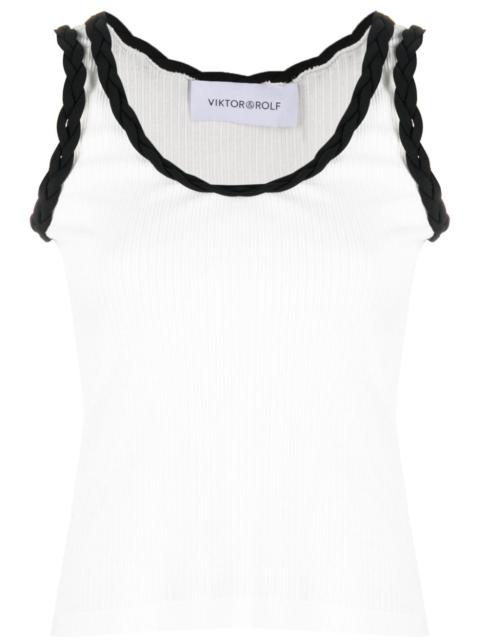 VIKTOR & ROLF braid-detail cotton tank top