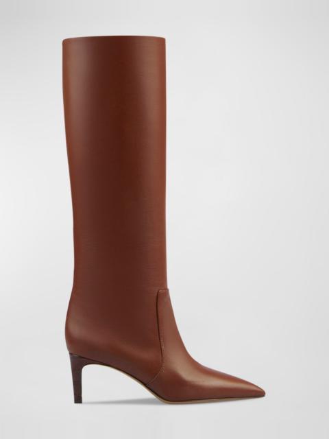 PARIS TEXAS Knee-High Leather Stiletto Boots