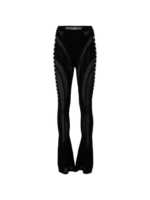 MISBHV cut-out flared trousers