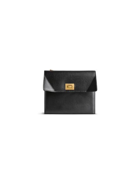 BALENCIAGA Women's Rodeo Large Coin And Card Holder in Black
