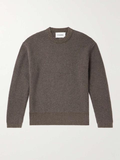 FRAME Waffle-Knit Wool Sweater