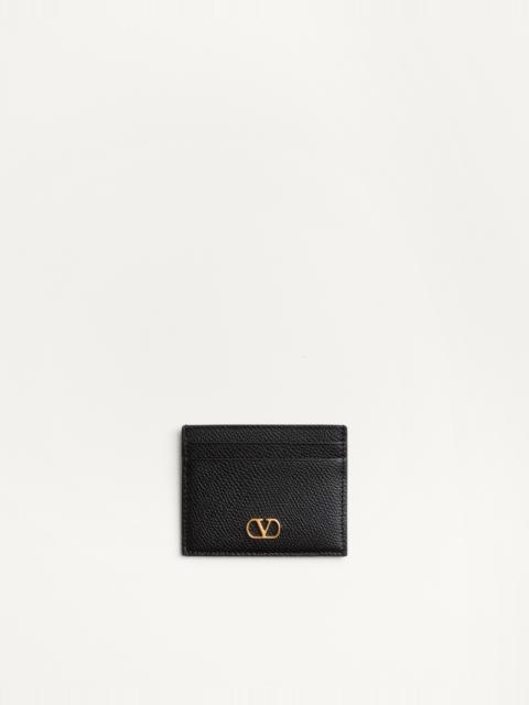 Valentino VLOGO SIGNATURE GRAINY CALFSKIN CARD HOLDER