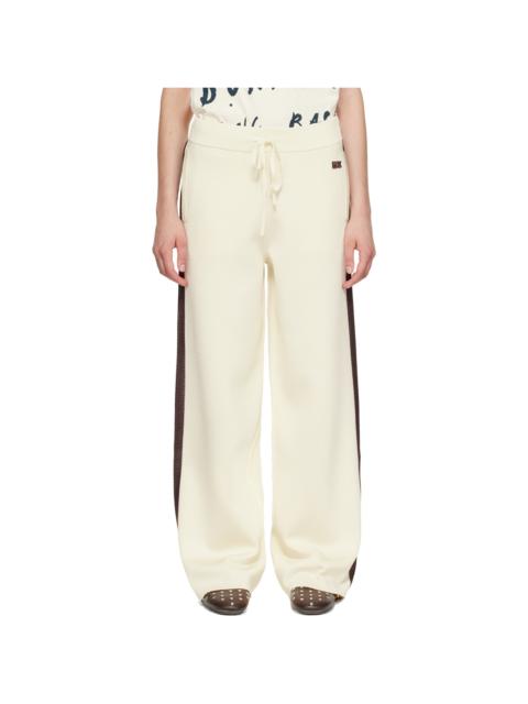 WALES BONNER Off-White Tide Viscose Poly Knit Track Pants