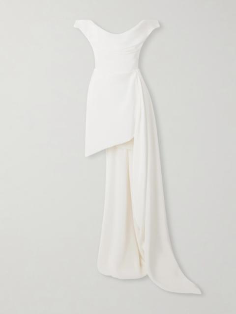 Vivienne Westwood Comet Asymmetric Draped Silk-cady Mini Dress