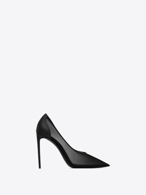 anja pumps in tulle and smooth leather