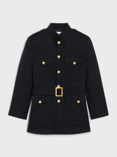 CELINE Saharienne military jacket in wool