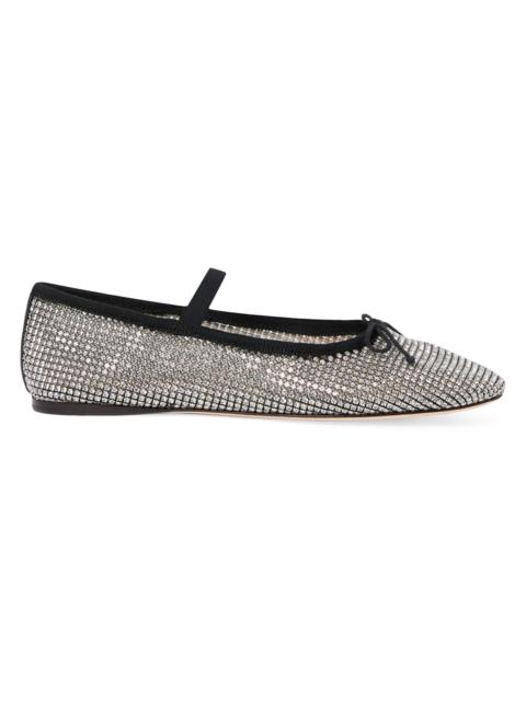 LOEFFLER RANDALL Women's Leonie Crystal-Embellished Ballet Flats - Black Crystal