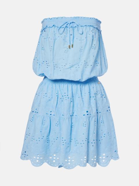 MELISSA ODABASH Colette broderie anglaise cotton minidress