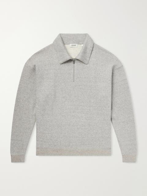 FRAME Cotton and Lyocell-Blend Jersey Half-Zip Sweatshirt