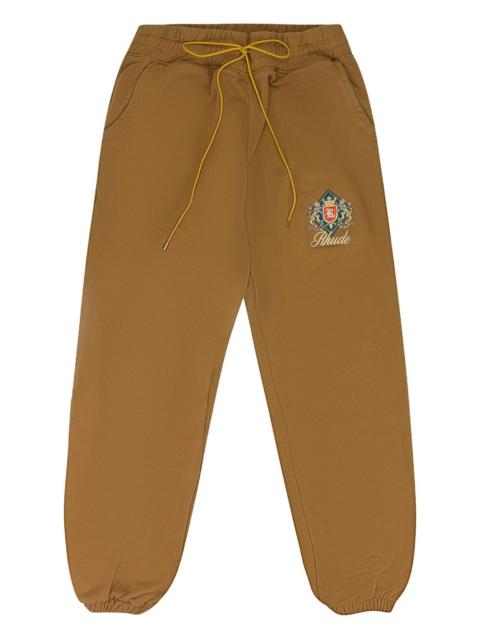 Rhude logo-embroidered drawstring-waist track pants