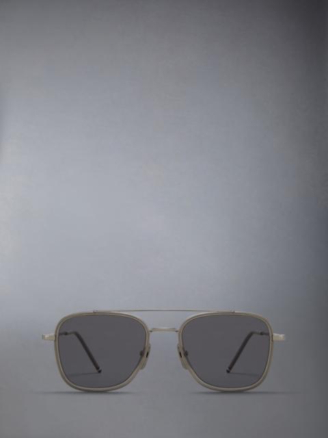 Thom Browne Acetate And Titanium Rectangular Aviator Sunglasses