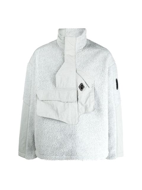 funnel-neck fleece jacket