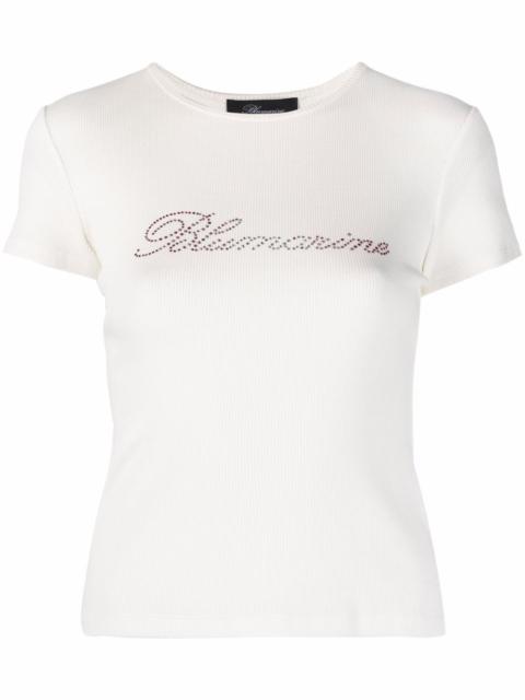Blumarine stud-embellished logo T-shirt