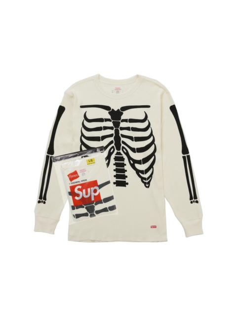 Supreme Supreme Hanes Bones Thermal Crew FW25 (1 Pack) White