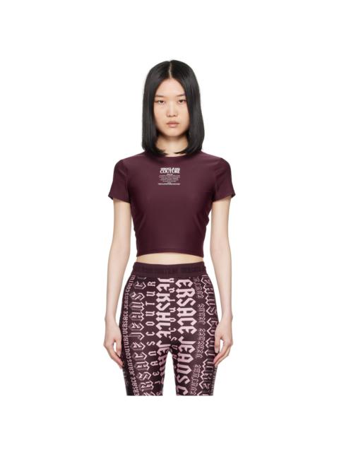 VERSACE JEANS COUTURE Burgundy Warranty Logo T-Shirt