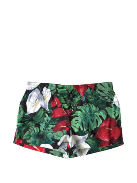 Dolce & Gabbana floral-print swim shorts