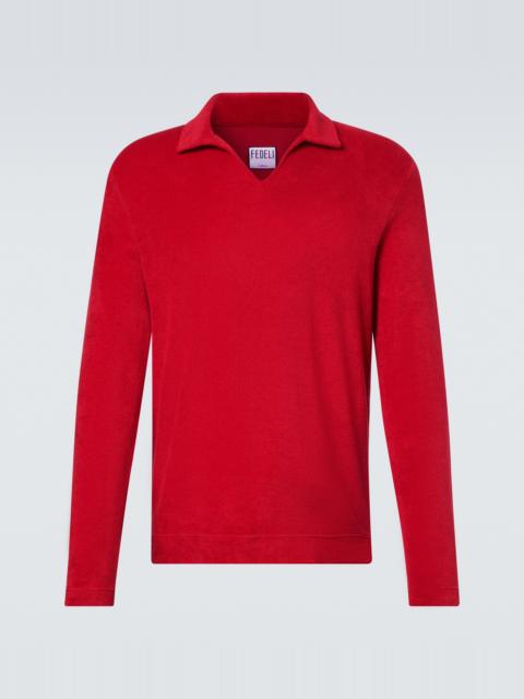 FEDELI Peter cotton terry polo sweater