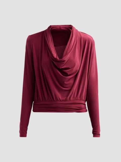 RAMY BROOK Women's Eden Jersey Long-Sleeve Blouse - Cranberry