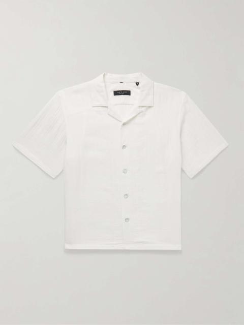 rag & bone Avery Convertible-Collar Cotton-Gauze Shirt