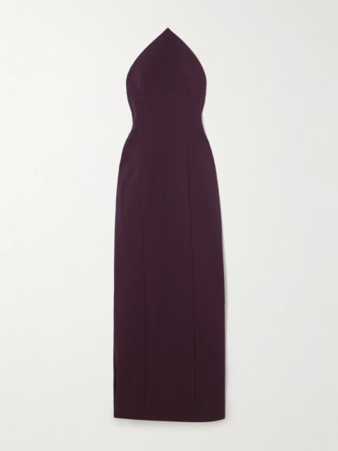 SOLACE LONDON Senna Strapless Crepe Maxi Dress