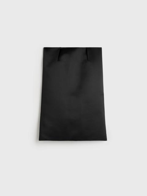 TOTEME Duchess satin pencil skirt black