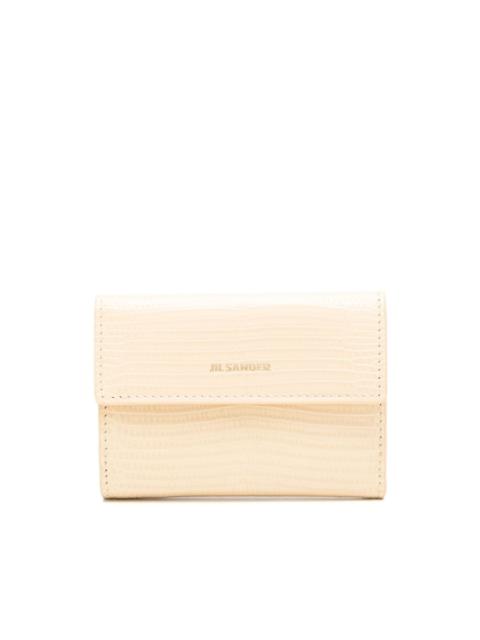 Jil Sander logo-stamp leather coin purse