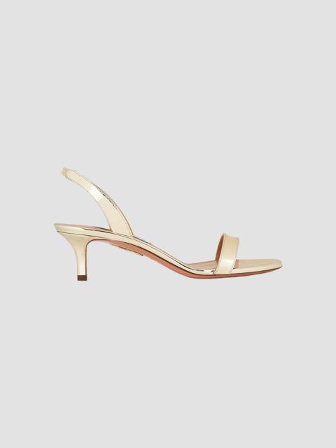 AQUAZZURA Women's So Nude 50MM Metallic Slingback Sandals - Soft Gold