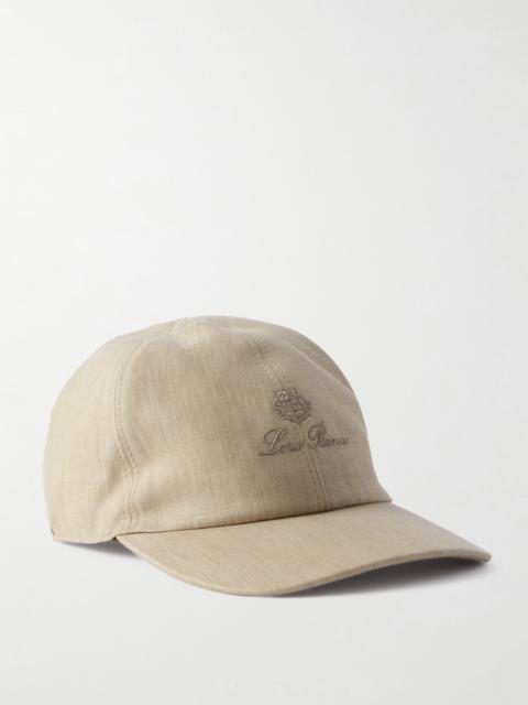 Loro Piana Logo-Embroidered Linen Baseball Cap